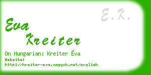 eva kreiter business card