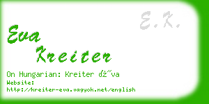 eva kreiter business card